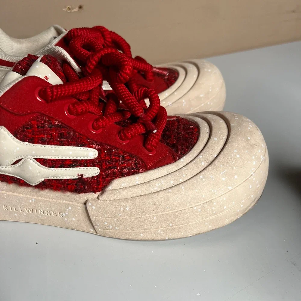 Killwinner Smile Life Series Red Cream Chunky Platform Sneakers Mens‎ 11